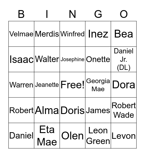 BOURNE'S CHRISTMAS Bingo Card