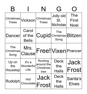 MERRY Christmas Bingo Card