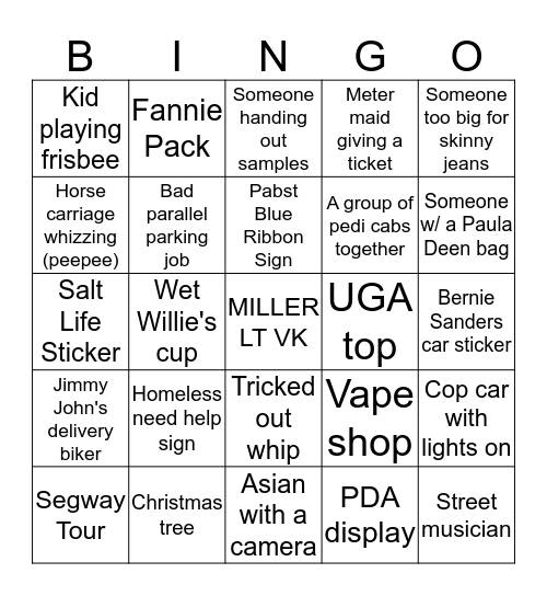 NBBG Epic Christmas Pawty 2018 Bingo Card