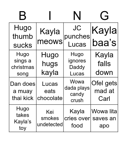 merry xmas  Bingo Card