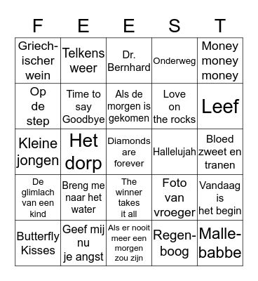 RON EN ELS 30 JAAR GETROUWD Bingo Card