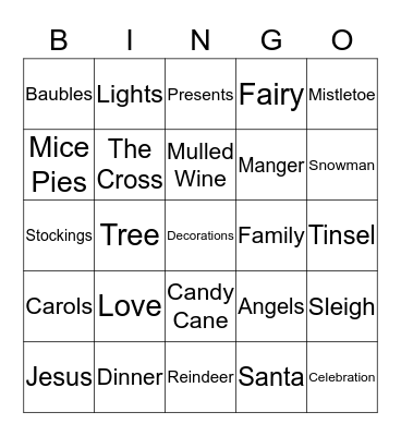 Christmas Bingo Card