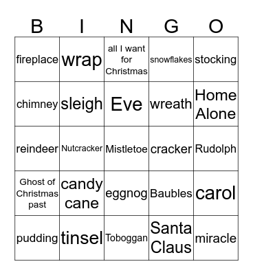 Xmas Bingo Card