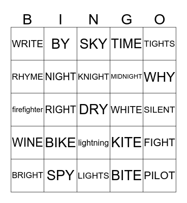 igh/i BINGO Card