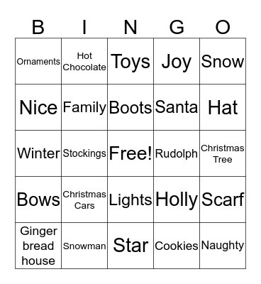 THRESHOLD'S CHRISTMAS BINGO Card