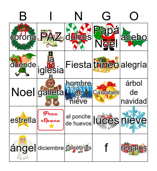 La Navidad Bingo Card