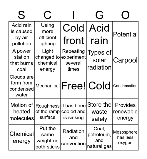 Winter Benchmark Bingo Card