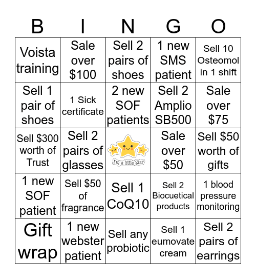 Aitkenvale Pharmacy Bingo  Bingo Card