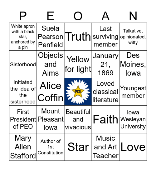 FOUNDER'S DAY Bingo Card