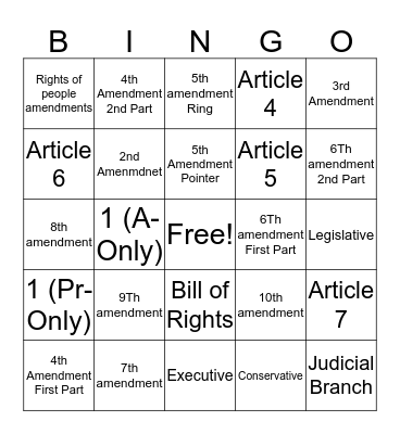 BORing Bingo Card