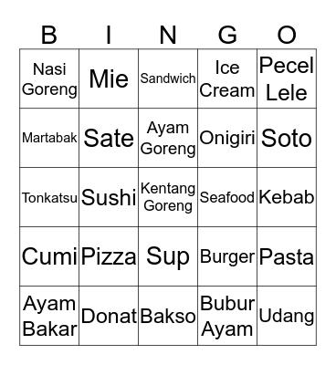 Seol's Bingo Card