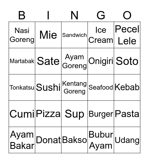 Seol's Bingo Card