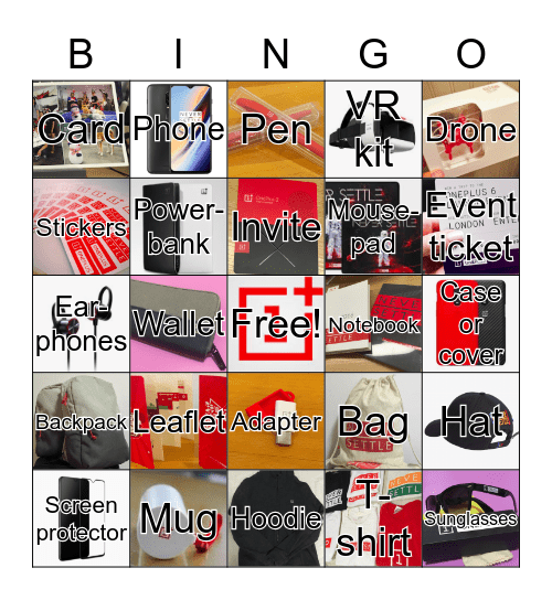 OnePlus Swag 'n' Stuff Bingo! Bingo Card