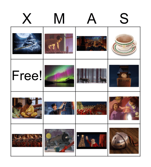 "The Polar Express" BINGO Card