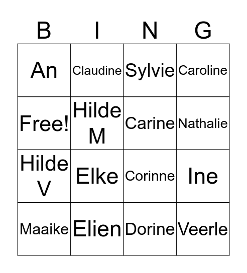 leerkrachtenbingo Card