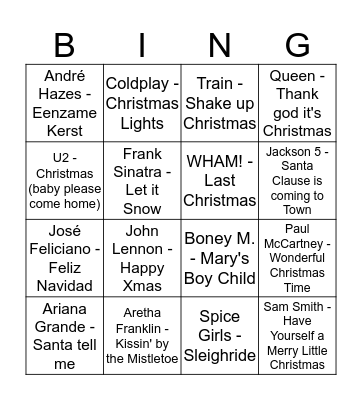 Christmas Bingo Card