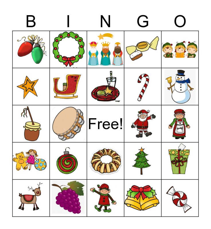 Navidad Bingo Card