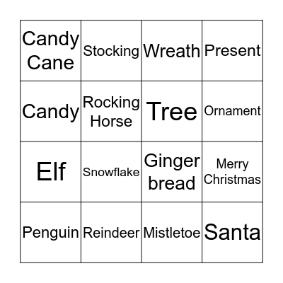 Christmas Bingo Card