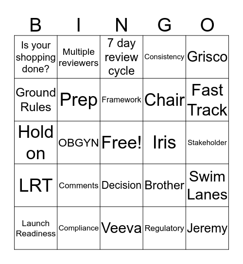 PMRC HOLIDAY BINGO Card