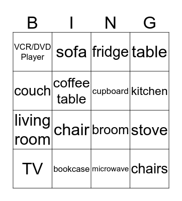 Home Bingo Card