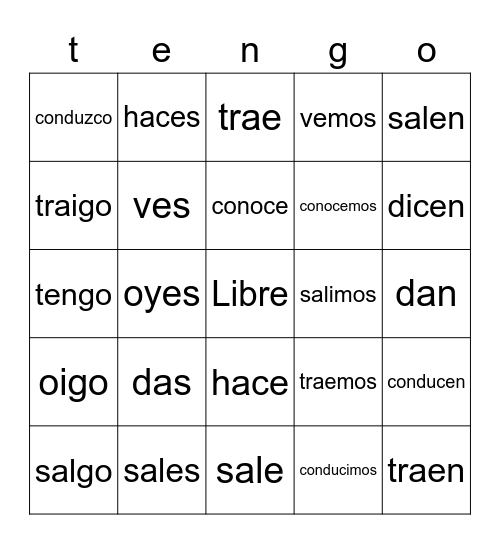 Irregular Yo Forms Bingo Card