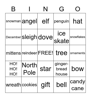 Christmas Bingo Card
