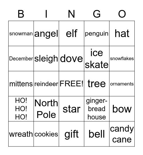 Christmas Bingo Card