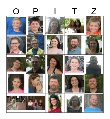 OPITZ FAMILY BINGO Card