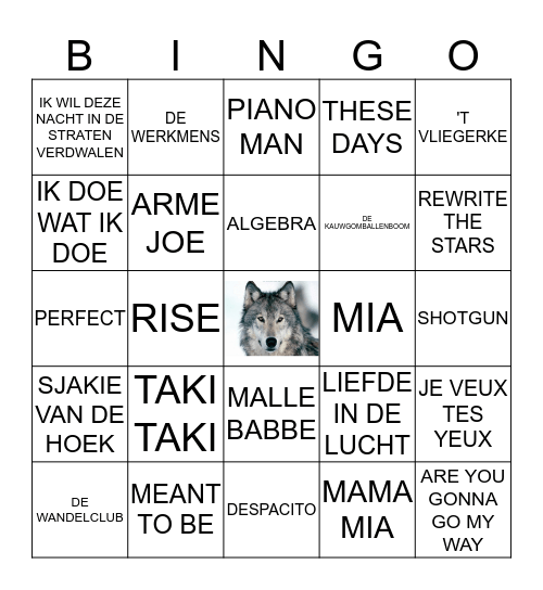 DE WOLVENBINGO Card