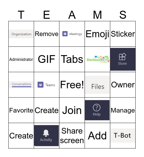 Microsoft Teams Bingo Card