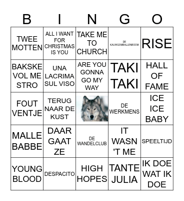 WOLVENBINGO Card