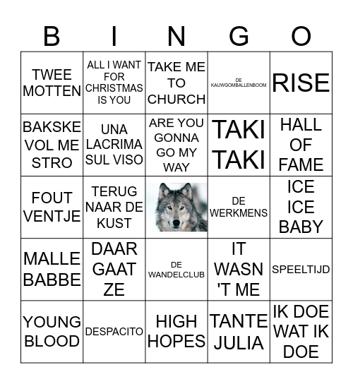 WOLVENBINGO Card