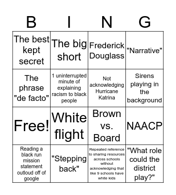 BPL3 Bingo Card