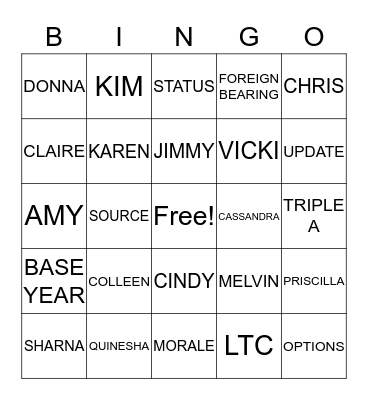 FAVC CHRISTMAS PARTY Bingo Card