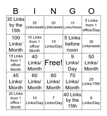New Links to LMS(Monthly) Bingo Card