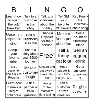 Partner Appreciation Bingo Card