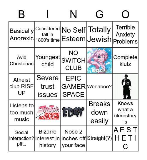 Jew Boy Bingo Card