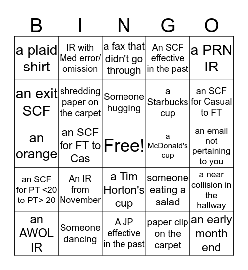 PA Christmas Bingo- "Sights" Bingo Card