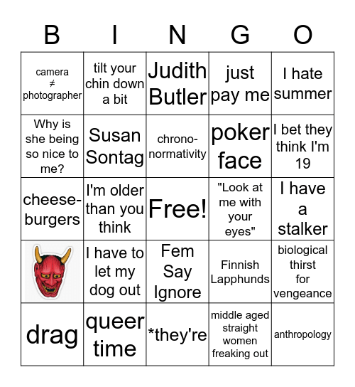 Claire Bingo Card Bingo Card