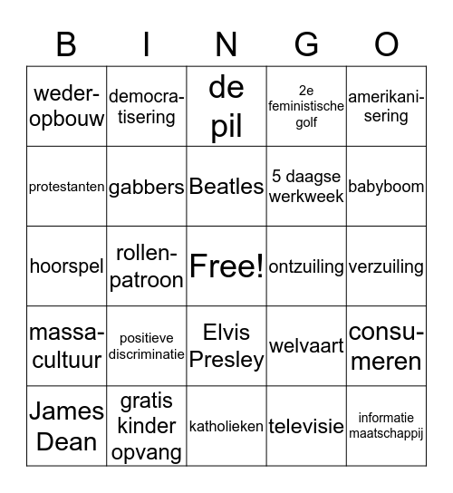 Kerst  Bingo Card