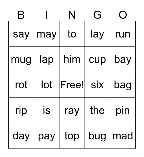 Level 7 Bingo Card