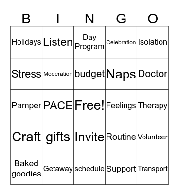 BEAT THE BLUES  Bingo Card