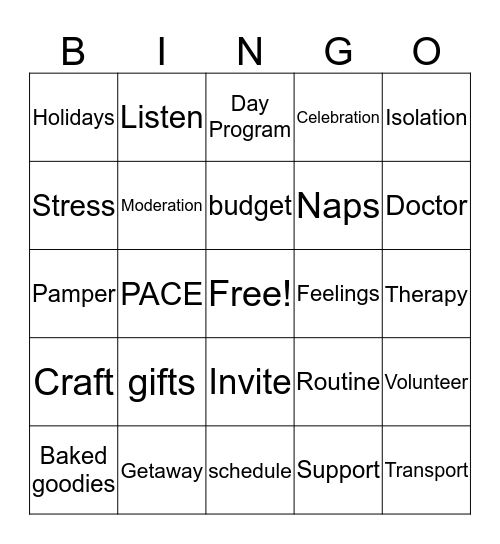 BEAT THE BLUES  Bingo Card