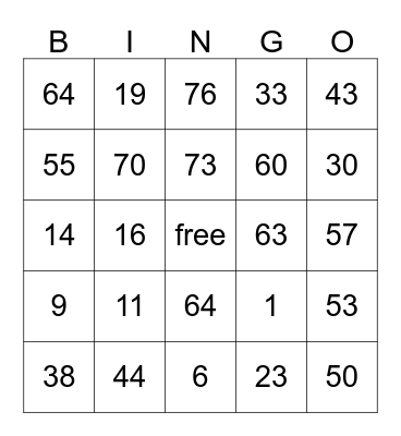 CANC HOLIDAY PARTY Bingo Card