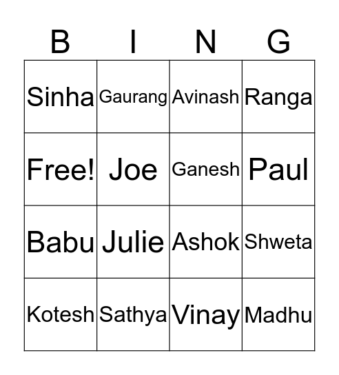 Montran Bingo Card