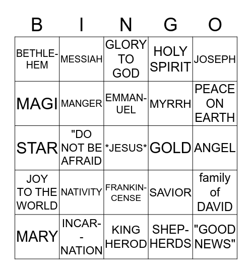 CHRISTMAS STORY Bingo Card