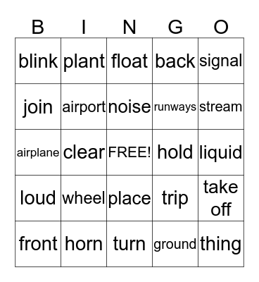 Mrs. Lee's Bingo Card