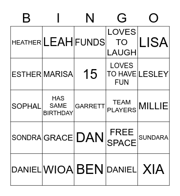BUDGET BINGO Card