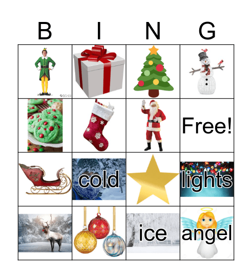 winter / Christmas Bingo Card
