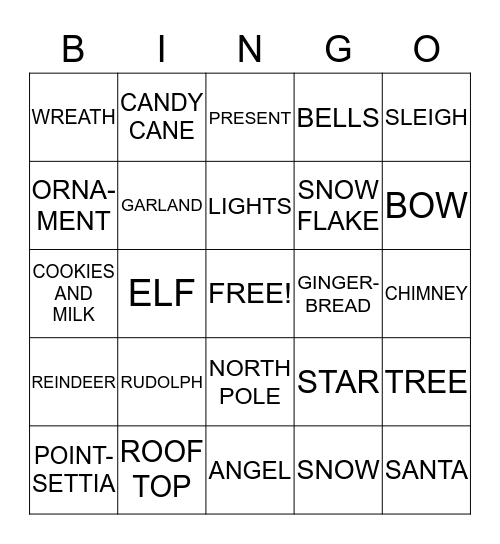 CHRISTMAS BINGO Card
